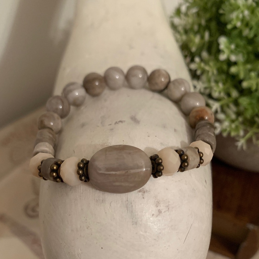 Inspire Designs Beaded Bracelet in Earthy Tones
